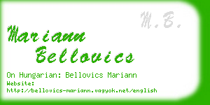 mariann bellovics business card